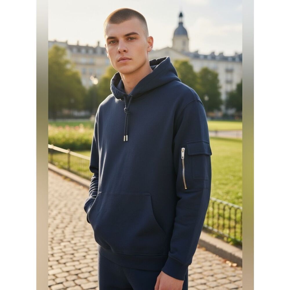$255 The Kooples navy sweatshirt hoodie NWT Medium
